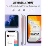 3 Pack 2-in-1 Stylus Pens for Touch Screens, Universal for iPad, iPhone, Android