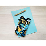 Neoprene Phone Sleeve Pouch with Crossbody Strap Navy Blue Floral