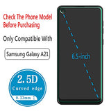 (2 Pack) Designed For Galaxy A21 Tempered Glass Screen Protector, Easy to Install, Anti Scratch, Bubble Free, Case Friendly