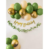 Happy Birthday Decoration For 18Th, 20Th, 30Th, 40Th, 50Th Birthday For Women/Men, Olive Green Balloons Decor, Happy Birthday Banner Balloon Arch Kit With Balloons - 98 Items