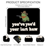 You'Ve Yee'D Your Last Haw Funny Mouse Pad, Western Cowboy Frog Mousepad, Retro Work Place Mouse Mat, Travel Mousepad, Humorous Mouse Pad Gifts For Friend Coworker Classmate