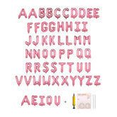 58 Pc Medium Blue Letter Balloons: Mylar A-Z & Vowels for Custom Party Banners