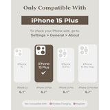 Brown Polka Dot Leather Wallet Case for iPhone 15 Plus for Women