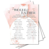 Bridal Shower Games, Wedding Games For Showers, Would She Rather, Engagement Bachelorette Party Game, Bridal Shower Decorations, 30 Cards Per Set (Suit010)
