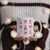 Bow Mug,Bow Cups,Pink Christmas Mug,Christmas Coffee Cups,Funny Christmas Coffee Cup,Merry Christmas Gifts For Women Men,Pink Bow Lovers Gift,Bow Coffee Mug 11Oz Cup,Pink Bow Mug
