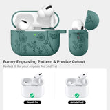 AirPods Pro 2nd/1st Case Soft Silicone Cover with Keychain, Protective Case for AirPods Pro Charging Case