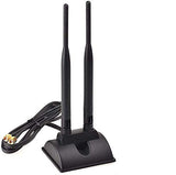 Wifi Antenna Dual Band 2.4Ghz - 5.8Ghz With Rp-Sma Connector Magnetic Base For Wireless Network Router - Usb Adapter - Pci Pcie Cards - Signal Booster - Access Point - Wireless Range Extender