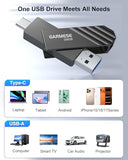 256Gb Usb C Flash Drive, Read Speed Up To 150Mb/S Usb 3.1 Gen 1 High-Speed Thumb Drive, Plug And Play Dual Port Memory Stick Compatible With Smart Phone/Pc/Laptop/Tablet