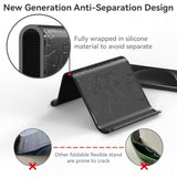 Airplane Phone Holder Mount, Travel Essentials Flexible Phone Holder, Airplane Tablet Holder For Flying, Desk, Compatible With Iphone, Smartphone, Tablet (Black Silk Screen)