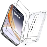 Raptic 9H+ Glass For Phone 17 Pro Max Screen Protector (12Ft Military Grade Shatterproof), Auto-Alignment Kits, Hd Clear, Bubble Free Full Edge Coverage Tempered Glass, 2 Pack