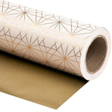 30 Inch Reversible Wrapping Paper - 30 Inch X 100 Feet Jumbo Roll Pink Geometric Patterns Design, Perfect For Wedding, Mother'S Day, Birthday, Baby Shower And More Occasions