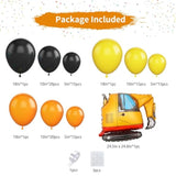 Construction Balloon Garland Kit: Black, Orange, Yellow Party Decor