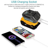 Dm18M Battery Adapter With Usb & Type-C Charging Socket For Dewalt 20V & Milwaukee 18V M18 Lithium Battery Convert To Makita 18V Battery Bl1830 Bl1840 Bl1850 (Adapter Only)