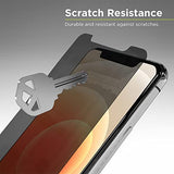 2-Way Privacy Tempered Glass Screen Protector Compatible w/ iPhone 12 / 12 Pro 6.1" (2020), Self Alignment Installation Tray, Touch Sensitive,