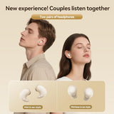 Flat Sleep Earbuds for Side Sleepers, Invisible Mini Earbuds for Small Ear Canals, Bluetooth 5.4, 66H Battery, Noise Blocking, Waterproof, LED