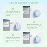 Wireless Mouse Jiggler Led Wireless Mice With Buildin Mouse Mover, Rechargeable Moving Mouse For Laptop With Undetectable Random Movement Keeps Computers Awakelight Green