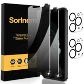 2+2 Pack For Privacy Screen Protector For Iphone 11 Pro 5.8 Inch + Camera Lens Protector For Iphone 11 Pro, Anti Spy Private Tempered Glass Film, Case Friendly