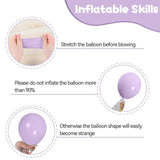 12" Pastel Pearl Balloons Blue, Purple, Green, Pink & Yellow Decor