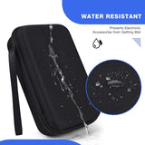 Hard Travel Electronic Organizer Case For Macbook Power Adapter Chargers Cables Power Bank Apple Magic Mouse Apple Pencil Usb Flash Disk Sd Card Hard Drive Waterproof Shockproof Carrying Bag, Black