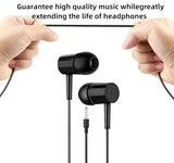 2 Pack Wired Earbuds, Headphones Wired with Microphone, in-Ear Headphones Compatible with Phones, 3.5mm Audio Earphones for Clear Calls, Stereo Bass