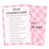 Birthday Party Games Card - Selfie Scavenger Hunt, Bday Party Games For Teen Girl Adult, Set Of 20 Pcs Game Cards, Birthday Party Favor Activity Sleepover Party Decor Supplies - Fs270