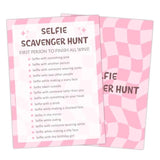 Birthday Party Games Card - Selfie Scavenger Hunt, Bday Party Games For Teen Girl Adult, Set Of 20 Pcs Game Cards, Birthday Party Favor Activity Sleepover Party Decor Supplies - Fs270