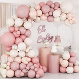 Boho Balloon Arch Kit - 18" Dusty Rose, Nude & Neutral Tones for Baby Shower and Party Decor