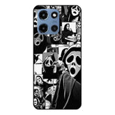Compatible For Motorola Moto G 5G 2025 Case, Cute Skull Skeleton Scary Face Designed Cool Fun Funny Phone Case, Soft Tpu Cover For Women Girls Boys Teens Kids For Moto G 5G 2025 (Black)