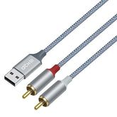 4Ft Rca To Usb Audio Cable Type A To 2 Rca Adapter Cord Male 2Rca Y Splitter N