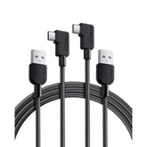 Anker USB C Cable Right Angle, 2-Pack 6 ft USB-A to 90 Degree USB-C Braided Ch