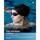 Swimming Headphones-Bone Conduction Headphones, Ip68 Waterproof Built-In Mp3 Player 32G Memory, Underwater Swimming Headphone, Wireless Open Earphones Bluetooth 5.3, For Running, Cycling (Black)