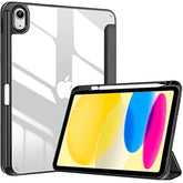 Procase For (A16) 11Th Generation 11 Inch 2025/10Th Generation 10.9 Inch 2022 Case With Pencil Holder, Hybrid 11 10 Case With Clear Back, Supports Auto Wake/Sleep -Black