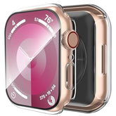 Smiling 2 Pack Case Built In Tempered Glass Screen Protector Compatible With Apple Watch Se 2 (2024)/Se/Series 6/Series 5/Series 4 40Mm, Hard Pc Case Overall Protective Cover- Transparent