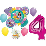 Gabby's 4th Birthday Party Supplies Cats and Dollhouse Balloon Bouquet Decorations