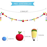 Glittery Welcome Back To School Banner Set Back To School Felt Ball Banner First Day Of School Kindergarten College Middle School Garland Decor Back To School Party Decorations Supplies