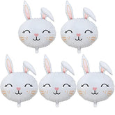 Bunny Foil Balloons: Easter Party Decorations, 5-Piece Set