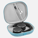 Geekria Shield Headphones Case Compatible with Skullcandy, AKG, Edifier, Hard Shell Travel Carrying Bag with Cable Storage (Blue)