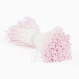 800Pcs 1Mm Pink Double Heads Artificial Matte Flower Stamen For Diy Scrapbooking Pistil Cake Craft Wedding Home Decoration