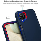 Samsung Galaxy A12 Rugged Dual Layer Shockproof Case Blue