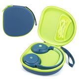 Portable Headphone Case For Iclever Bth 20, Travel Carrying Pink Hard Eva Over Ear Headphone Case With Mesh Pocket Storage Cable