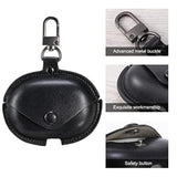 Leather Case For Beats Studio Buds/Studio Buds Plus 2021/2023, Full-Body Soft Shell Protective Leather Case Cover With Keychain Compatible With Apple Beats Studio Buds Charging Case Black