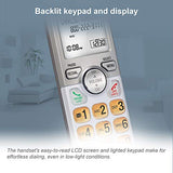 El51203 Dect 6.0 2-Handset Cordless Phone - Full Duplex Handset Speakerphone, Caller Id/Call Waiting, Backlit Keypad & Display, Intercom, Eco Mode, White/Silver
