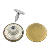 100 Sets Copper Cap Denim Jeans Buttons Rivets Replacement Tack Snap F