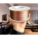 Cable 100Ft 16-Gauge Audio Stereo Speaker Wire Cable, 100 Feet, 30.48 Meters, 2 Conductor, Polarity Marked, Flexible Clear Pvc, Cca, Home Theater, Hifi, Surround Or Auto Amps