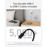 Anker USB C Charger Block, 20W PIQ 3.0 Compact Fast Charging for iPhone 16/15 and More Series, Galaxy, Pixel 4/3, iPad (2 Pack & 2 Cable)