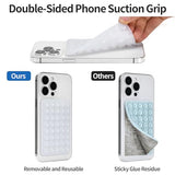 Silicone Suction Phone Case Adhesive Mount, Hands-Free Strong Grip Holder for Selfies, Silicon Adhesive Stand Sticky for Cell Phone (Black)