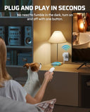 Wireless Outlet, Programmable And Expandable Electrical Outlet Switch, Wireless Remote Light Switch, 100Ft Range, 1 Remote And 3 Outlets