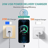 Iphone Charger Fast Charging,?Apple Mfi Certified? 20W Type C Fast Charger Block With 6Ft Usb C To Lightning Cable For Iphone 14/13/13 Pro/12/12 Pro/12 Pro Max/11/Xs Max/Xr/X,Ipad (Silver, 2P)