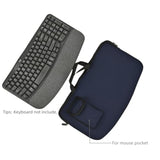 Carrying Keyboard Case Bag For Logitech Wave Keys Wireless Ergonomic Keyboard With Mouse/Mk670 Water-Resistant Shockproof And Dustproof