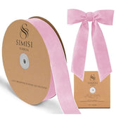 Pink Velvet Ribbon 1.5'' 25 Yards For Christmas Tree, Gift Wrapping, Flower Bouquet, Wreath Decorations, Bow Making